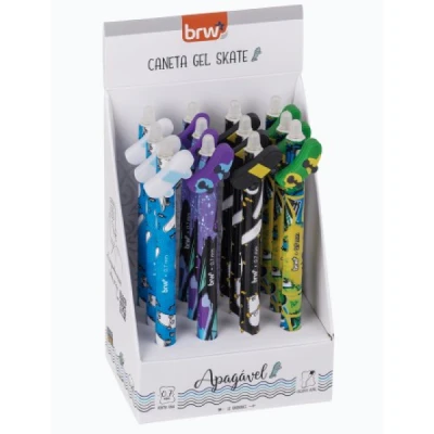 CANETA ESFEROGRÁFICA DIVERT GEL APAG 0.7MM - SKATE CA0221 BRW