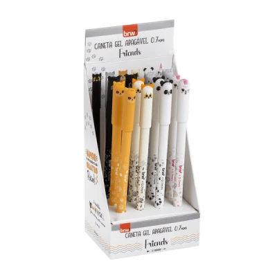 CANETA ESFEROGRÁFICA DIVERT GEL APAGAVEL 0.7MM FRIENDS CA0228 BRW