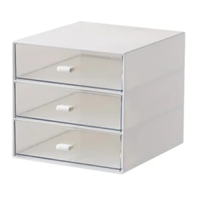 ORGANIZADOR 3 GAVETAS 15,5X17X14,5CM UN BRANCO VMP