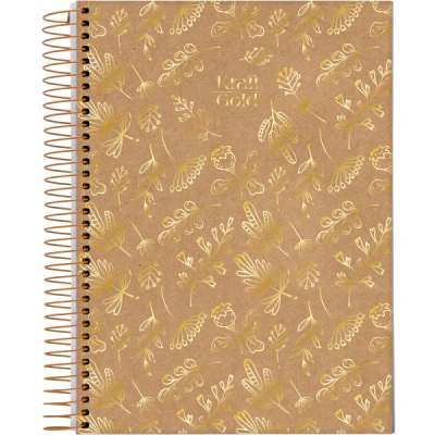 CADERNO 10MT 160F ESP CD UNIV KRAFT GOLD JANDAIA