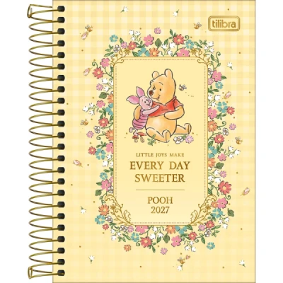 AGENDA ESPIRAL POOH (129X187MM) M5 TILIBRA