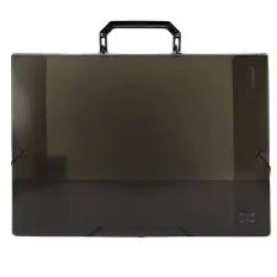 PASTA MALETA PLASTICA COM ALCA A3 FUME REF 701PP-TR DAC