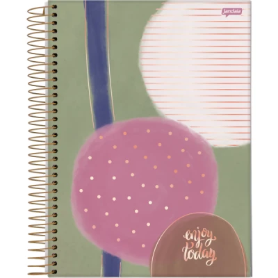 Caderno colegial Petit La Creme espiral 10 matérias 160 folhas - Jandaia