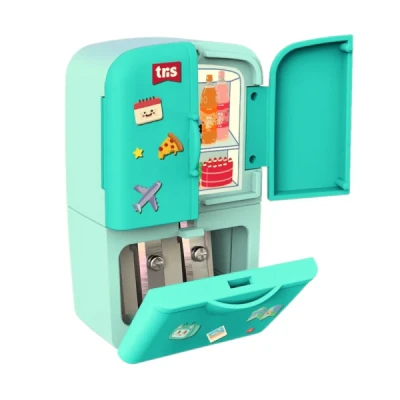 APONTADOR 2 FUROS C/DEPOSITO E BORRACHA FROSTY TRIS