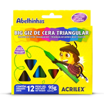 GIZ DE CERA BIG TRIANGULAR C/12 REF09312 ACRILEX