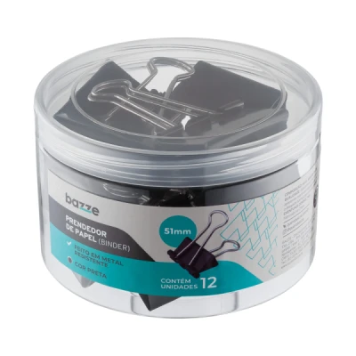 PRENDEDOR DE PAPEL (BINDER) 51MM PRETO BAZZE