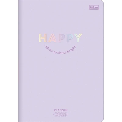 AGENDA GRAMPEADA PLANNER HAPPY M7 (17.8 x 25.4) 2026 - TILIBRA