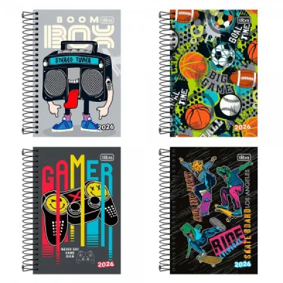 AGENDA ESPIRAL SPICE MASCULINA M5 TILIBRA