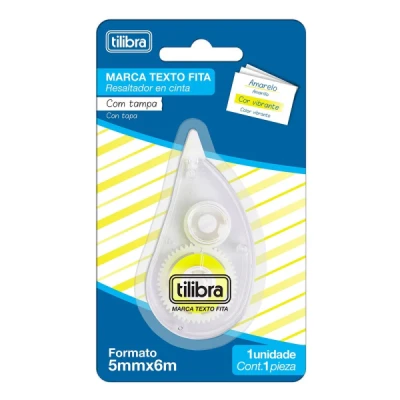 MARCA TEXTO FITA  AMARELO 5MMX6M TILIBRA