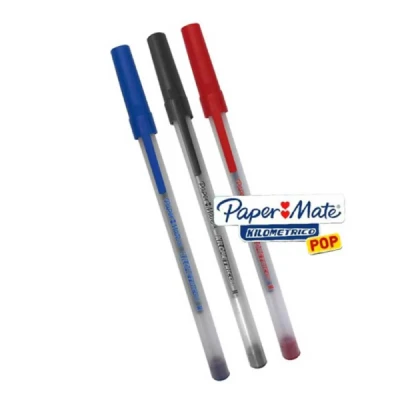 CANETA ESFEROGRÁFICA POP 1.0MM PAPER MATE KILOMETRICA