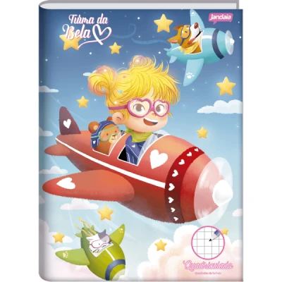 CADERNO QUADRICULADO 1X1CM BROCHURA CD TURMA DA BELA
