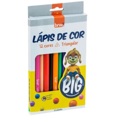 LAPIS DE COR C/12 RESINA PLASTICA TRIANGULAR JUMBO LP1206 BRW
