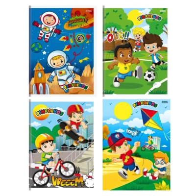 CADERNO BROCHURAO CD.96FLS ANIMATIVA PIMPOLHOS MASCULINO
