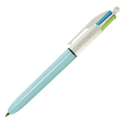 CANETA ESFEROGRAFICA 4 CORES PEROLADO AZUL BLISTER 530020 - BIC