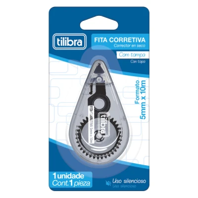 CORRETIVO FITA 5MMX10M PRETO - TILIBRA