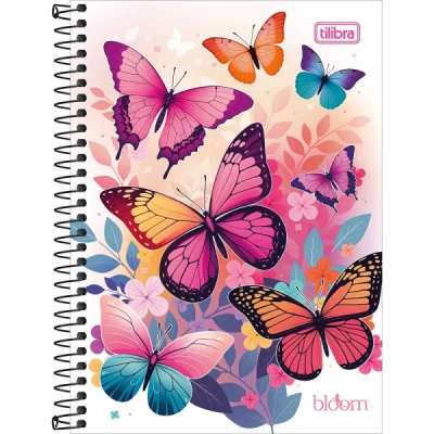 CADERNO 1/4 ESP CD 80F BLOOM TILIBRA