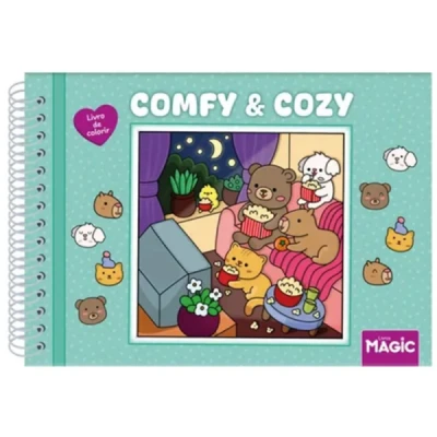 LIVRO DE COLORIR COMFY E COZY 96P ESP C.D. 180G UNIDADE 584754 - MAGIC KIDS