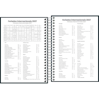 AGENDA ESPIRAL PEPPER PRETA (117X164MM) M4  2027TILIBRA
