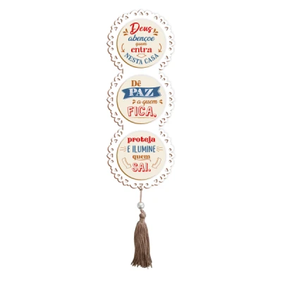 ADORNO DEUS ABENCOE TRIO MDF AM-002 BELLA ARTE