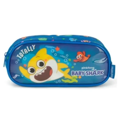 ESTOJO 1 ZIP AZUL BABY SHARK - LUXCEL