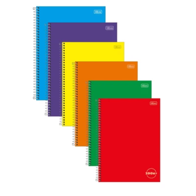 CADERNO 1MT ESP CD 96F UNIV ZOOM+ CORES SORTIDAS - TILIBRA