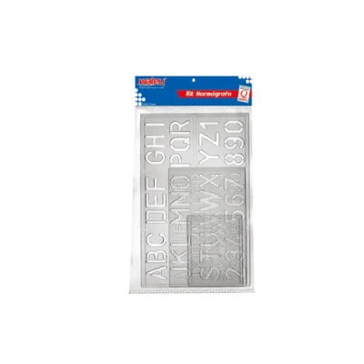 KIT REGUA NORMOGRAFO CRISTAL C/3 PECAS MAXCRIL