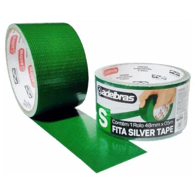 FITA ADESIVA SILVER TAPE 48X5M VERDE  - ADELBRAS