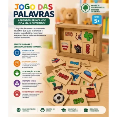 JOGO DA MEMORIA MADEIRA  ALFABETO 40PÇS