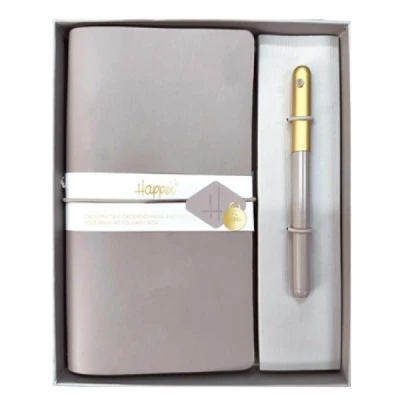 PLANNER C/ CANETA E CADERNO ANOTACAO HAPPEN COM CAIXA PRESENTE - ANIMATIVA