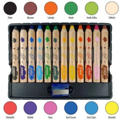 LAPIS DE COR C/12 JUMBO REF09621 ACRILEX