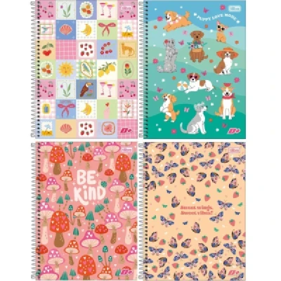 CADERNO ESPIRAL CAPA DURA COLEGIAL D+ 1 E 10 MATERIAS