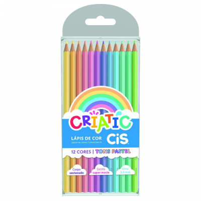 Lápis de Cor Tom Pastel Criatic 12 Cores - Cis