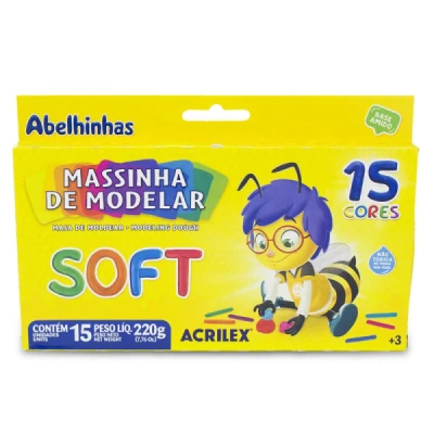 MASSA MODELAR 15 CORES SOFT REF 7314 - ACRILEX