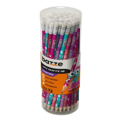 LAPIS DE ESCREVER C/BORRACHA HB DIVERTIDO R.907721 BAZZE