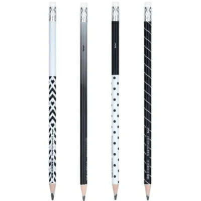 LAPIS DE ESCREVER C/BORRACHA HB BLACK -  REDONDO LP7206 BRW