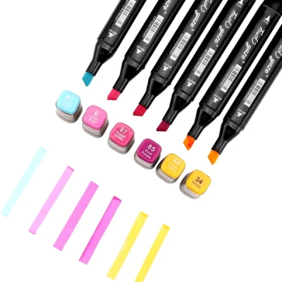 MARCADOR ARTISTICO 60 CORES PONTA DUPLA UNIDADE RV0002 - BBR