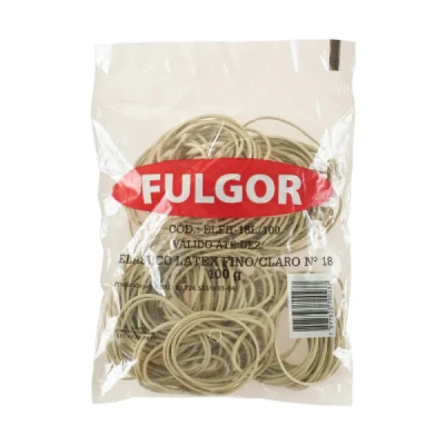 ELASTICO C/110 UNID AMARELO LATEX N18 100G FULGOR