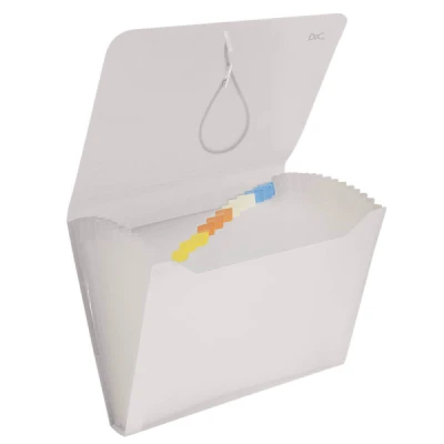 PASTA SANFONADA 12 DIV DUPLICATA CRISTAL REF.6011PP-TR DAC