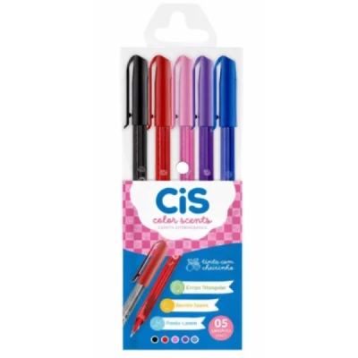 CANETA ESFEROGRAFICA COLOR SCENTS COM CHEIRINHO C/5- CIS