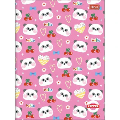 CADERNO BROCHURAO CAPA DURA PEPPER FEMININO 80 Fls - Tilibra