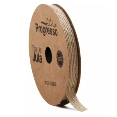 FITA ARAMADA DE JUTA 10MMX10M. CRU NATURAL ROLO JT002  001 - FITAS PROGRESSO
