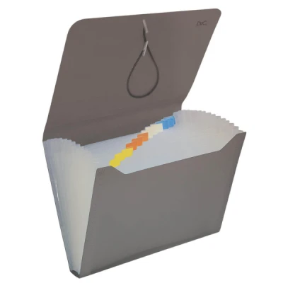 PASTA SANFONADA 12 DIV DUPLICATA FUME REF6011PP DAC