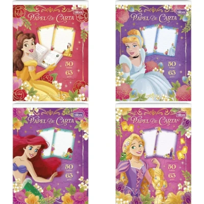 BLOCO PAPEL DE CARTA PRINCESAS  50F TILIBRA