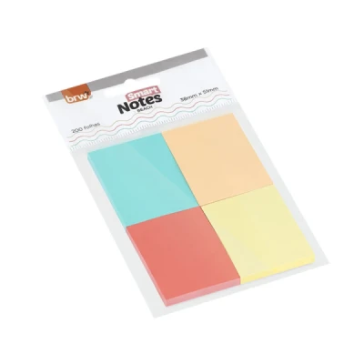 BLOCO ADESIVO SMART NOTES 38X51MM - BEACH - 50 FLS - BLISTER C/ 4 BLOCOS BA3852 - BRW