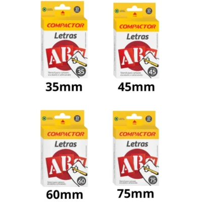 REGUA PLASTICA ALFABETICA VAZADAS COMPACTOR