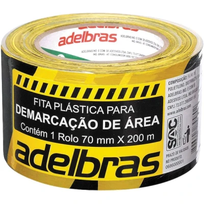 FITA PARA DEMARCACAO ZEBRADA 70X200 ADELBRAS