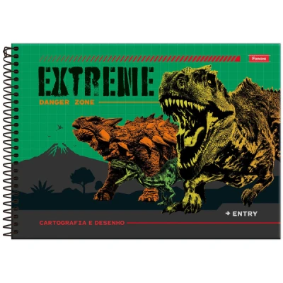 CADERNO DESENHO 80F ESP CD SAUROS FORONI