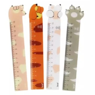 Régua Plástica 15cm Brw Patinha Pets RE1502