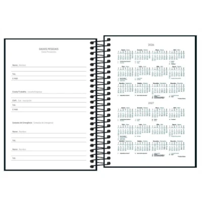 AGENDA ESPIRAL SPICE PRETA M5 TILIBRA