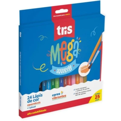 LAPIS DE COR TRIANGULAR MEGA SOFT AQUARELL+PINCEL 24CO SUMMIT